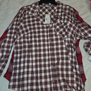 CJ Banks Plaid Shirt 1X